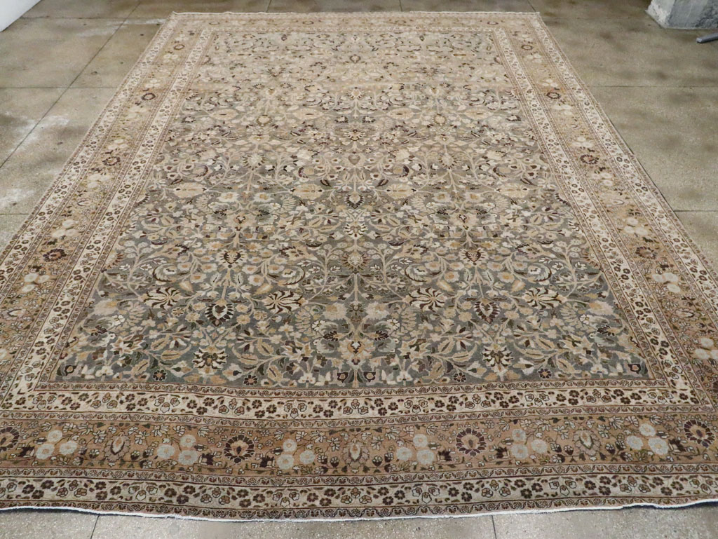 Antique Persian Mashad Large Carpet, No.22261 - Staging