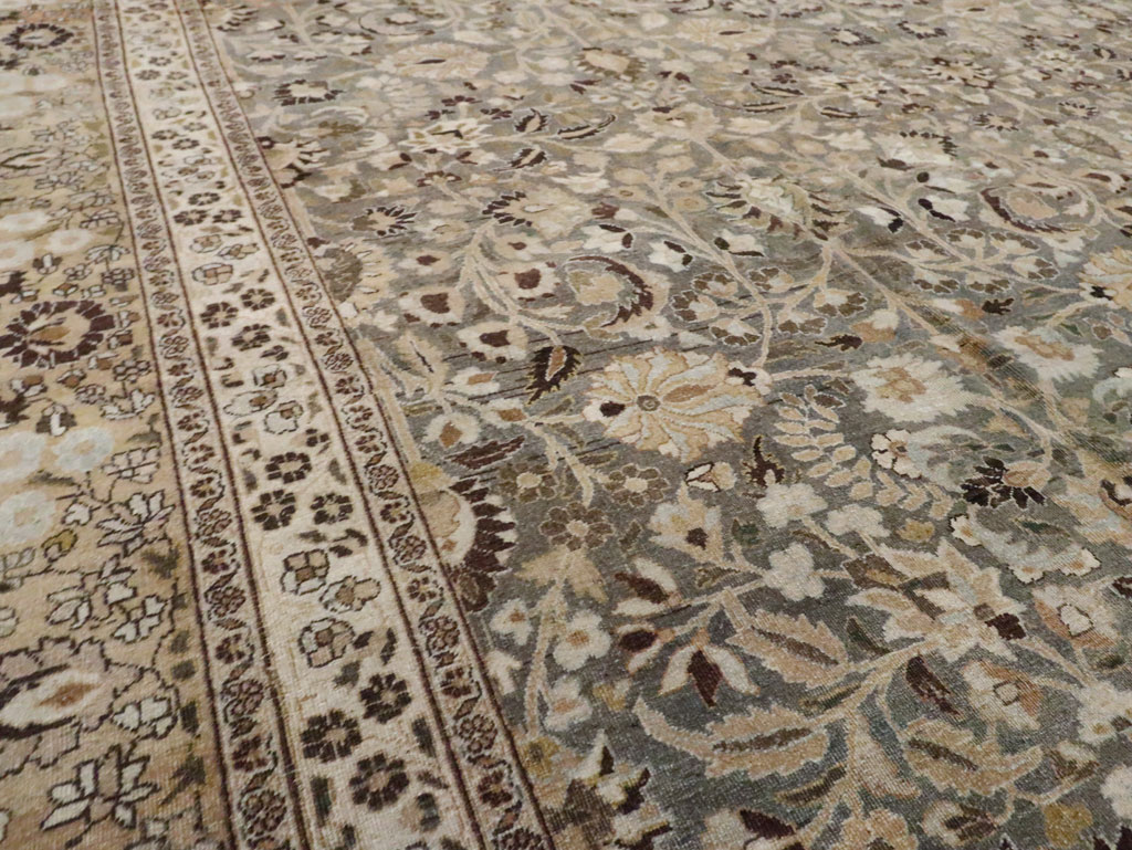 Antique Persian Mashad Large Carpet, No.22261 - Staging