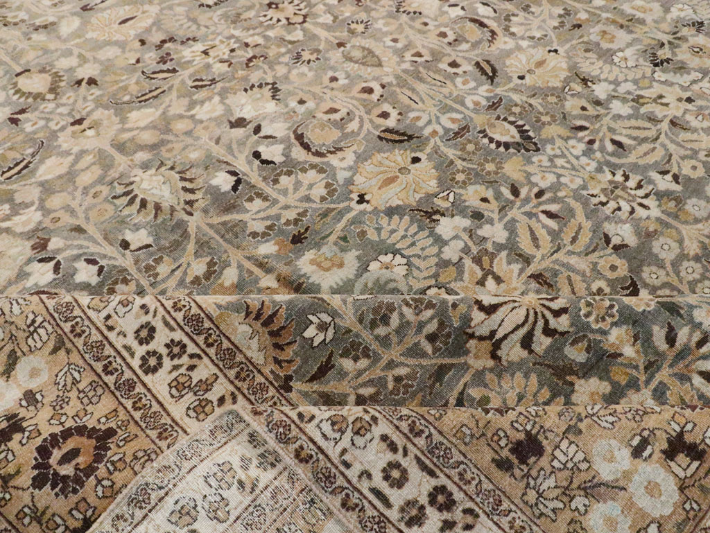 Antique Persian Mashad Large Carpet, No.22261 - Staging