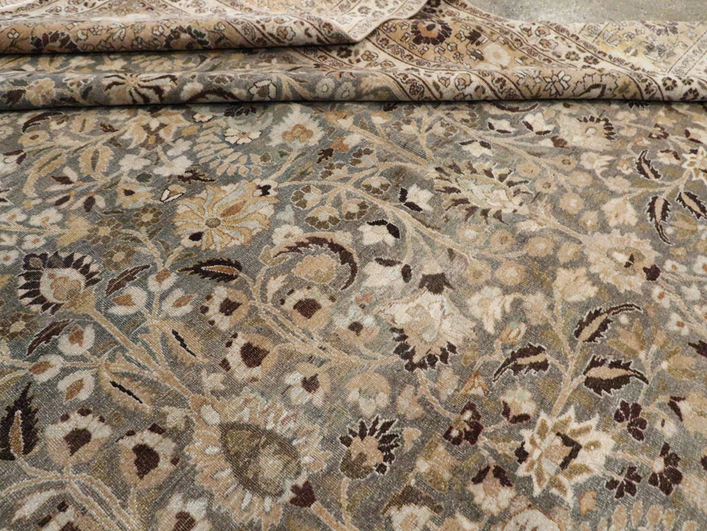 Antique Persian Mashad Large Carpet, No.22261 - Staging