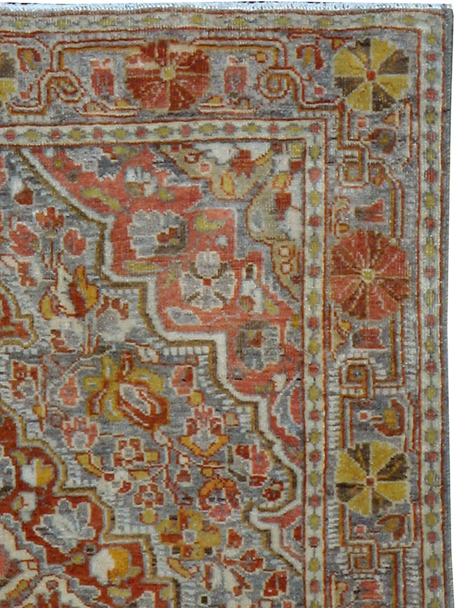 Antique Persian Sarouk Rug, No.22275 - Staging
