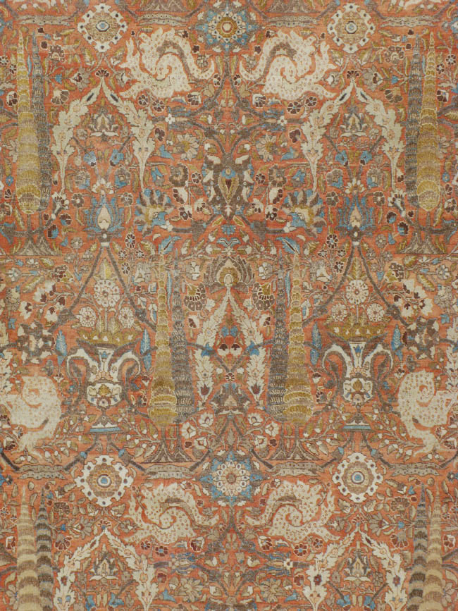 Antique Persian Tabriz Hagi Jalili Carpet, No.22278 - Staging