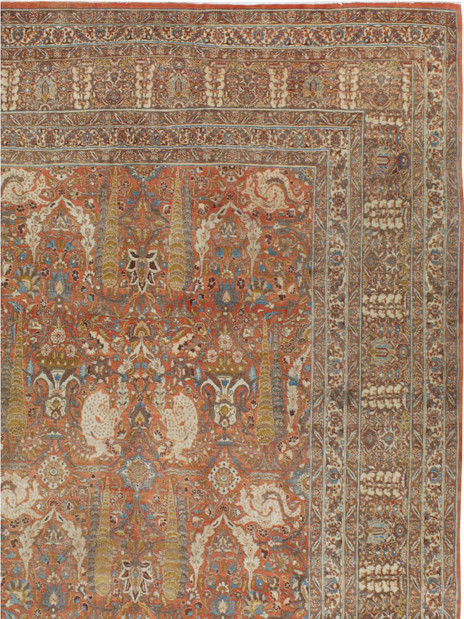 Antique Persian Tabriz Hagi Jalili Carpet, No.22278 - Staging