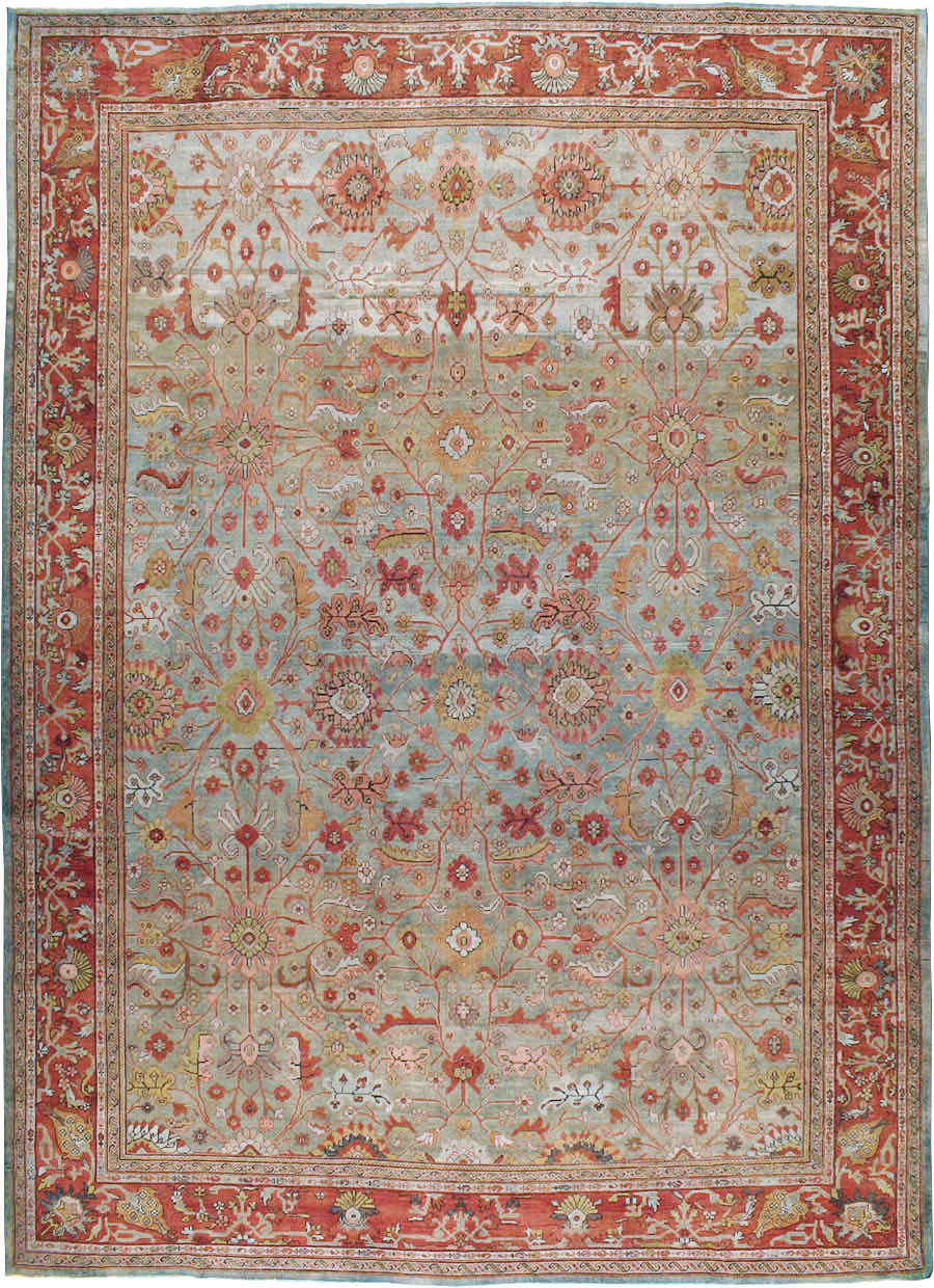 Antique Persian Mahal Carpet, No.22279 - Staging