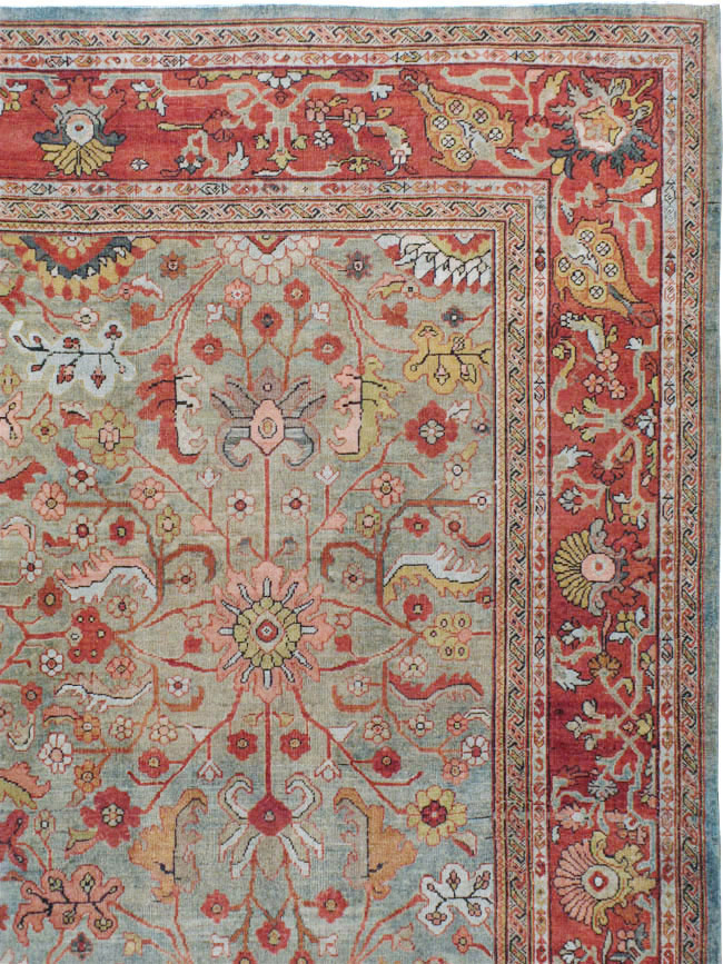 Antique Persian Mahal Carpet, No.22279 - Staging