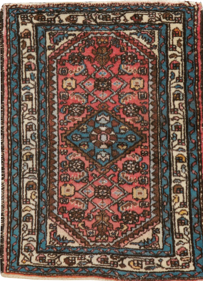 Vintage Persian Hamadan Rug, No.22284 - Staging