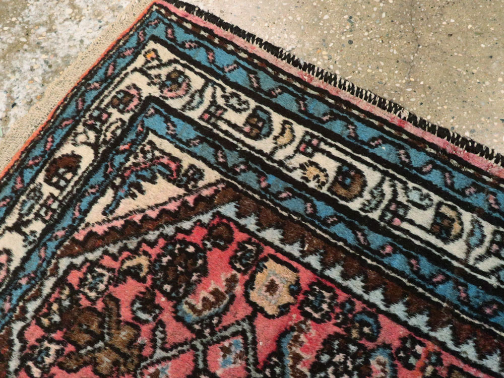 Vintage Persian Hamadan Rug, No.22284 - Staging