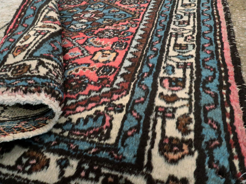 Vintage Persian Hamadan Rug, No.22284 - Staging