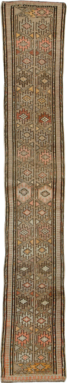 Vintage Persian Kurdish Runner, No.22287 - Staging