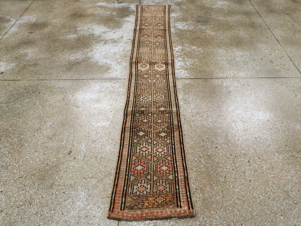Vintage Persian Kurdish Runner, No.22287 - Staging