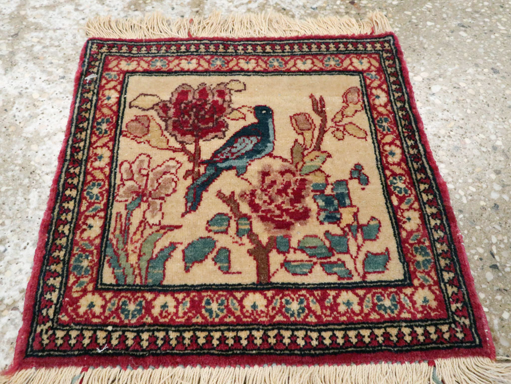 Antique Persian Tabriz Pictorial Rug, No.22294 - Staging