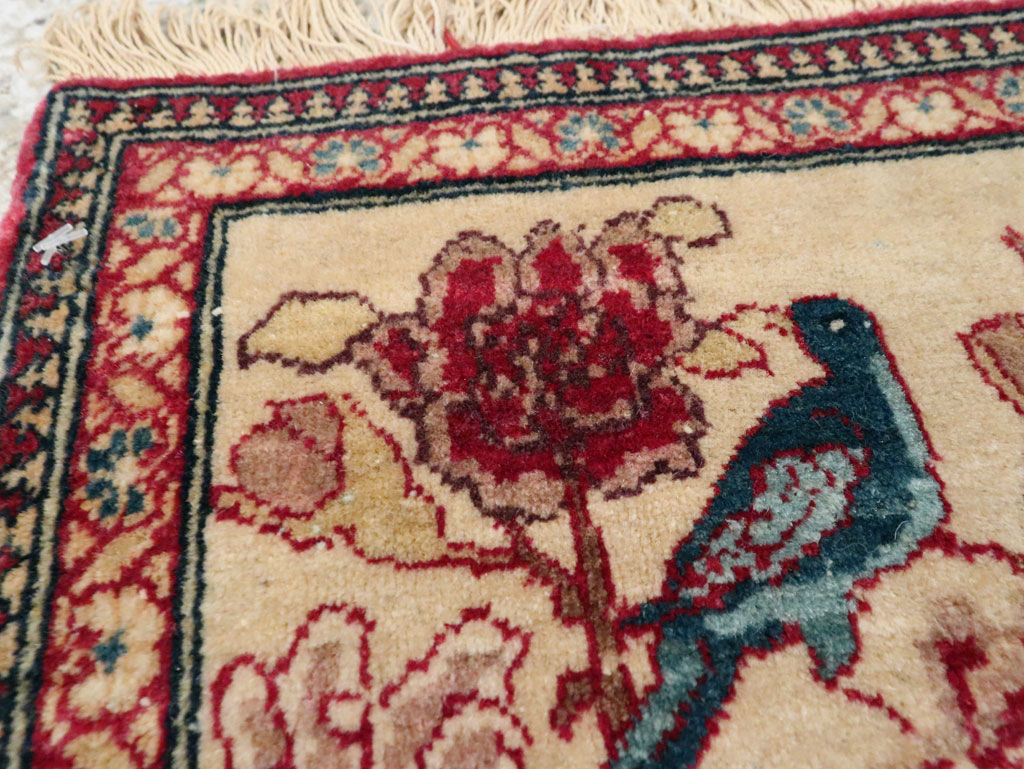 Antique Persian Tabriz Pictorial Rug, No.22294 - Staging