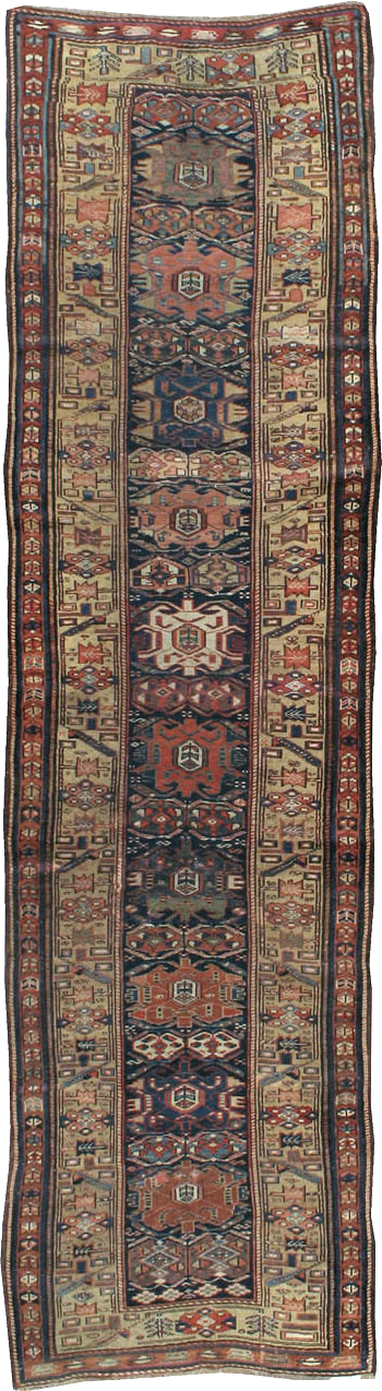 Antique Persian Kurdish Runner, No.22295 - Staging