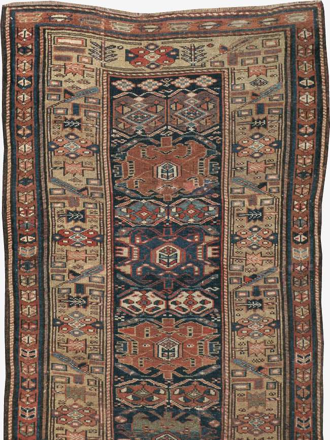 Antique Persian Kurdish Runner, No.22295 - Staging
