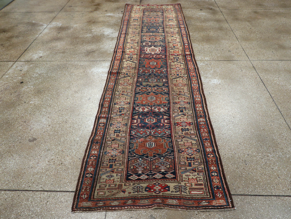 Antique Persian Kurdish Runner, No.22295 - Staging