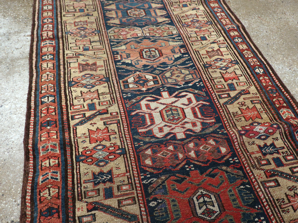 Antique Persian Kurdish Runner, No.22295 - Staging