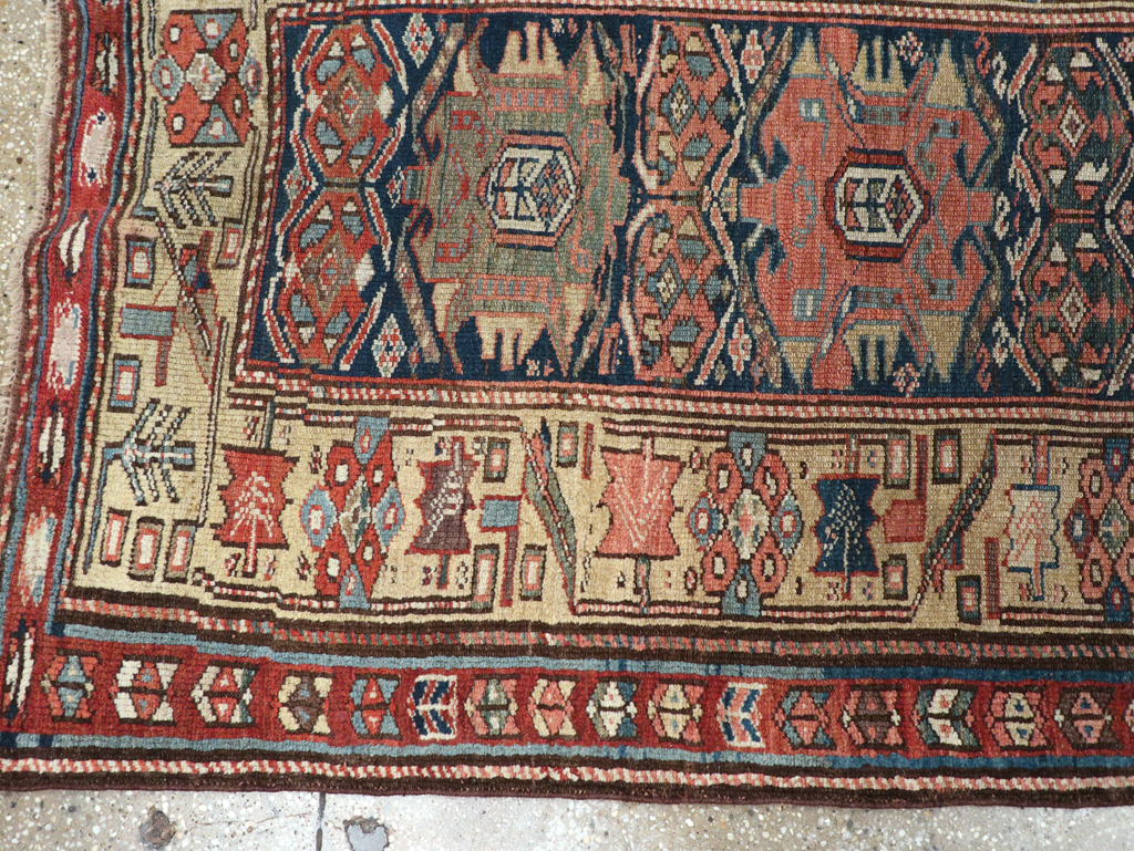 Antique Persian Kurdish Runner, No.22295 - Staging