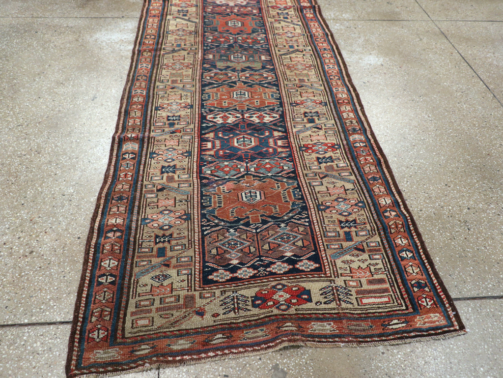 Antique Persian Kurdish Runner, No.22295 - Staging