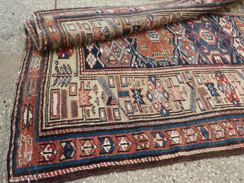 Antique Persian Kurdish Runner, No.22295 - Staging