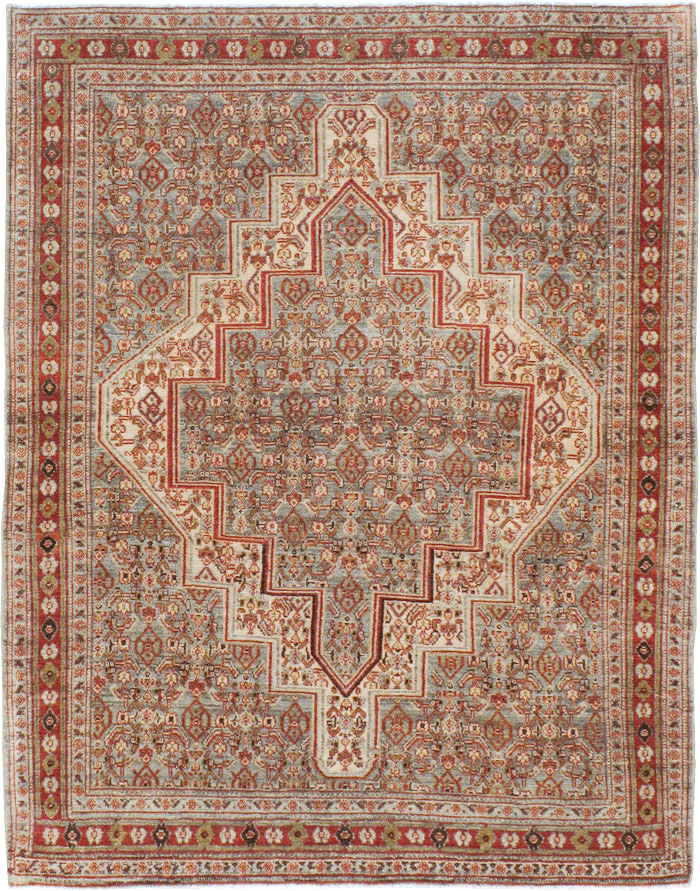 Antique Persian Senneh Rug, No.22301 - Staging