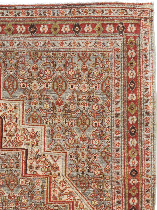 Antique Persian Senneh Rug, No.22301 - Staging