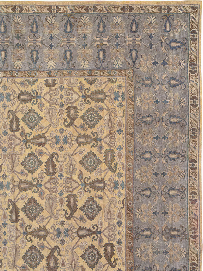 Antique Indian Lahore Large Square Room Size Carpet, No.22327 - Staging