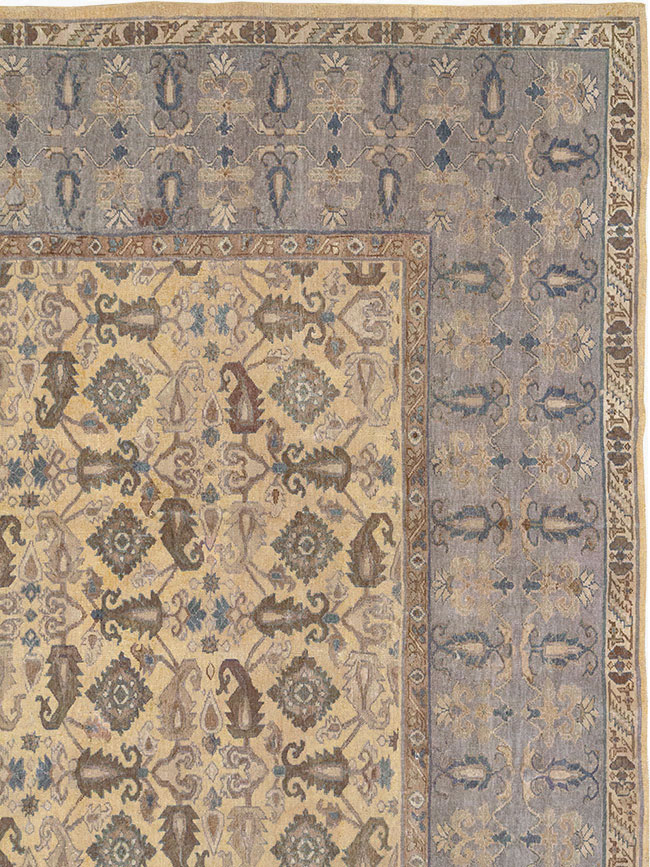 Antique Indian Lahore Large Square Room Size Carpet, No.22327 - Staging