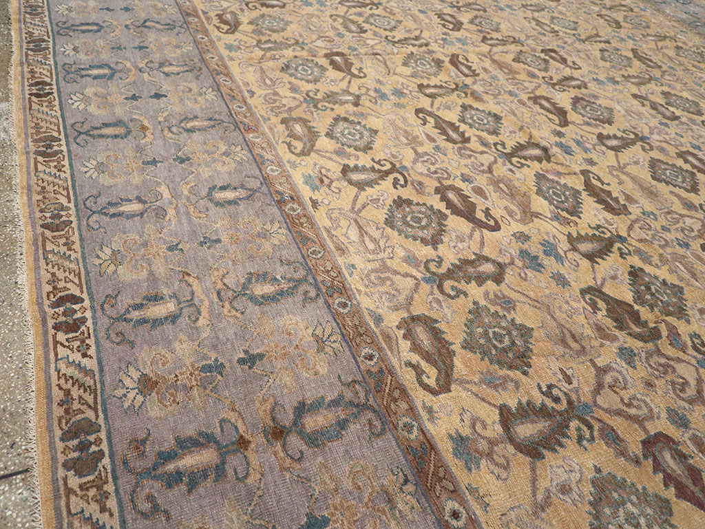 Antique Indian Lahore Large Square Room Size Carpet, No.22327 - Staging