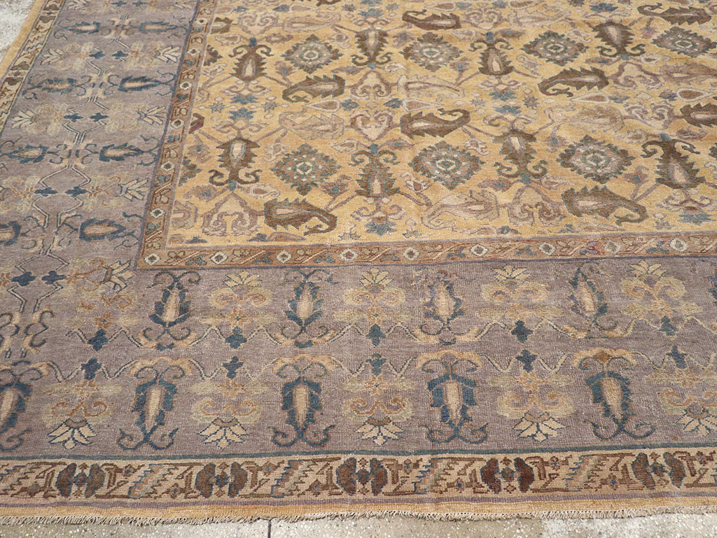 Antique Indian Lahore Large Square Room Size Carpet, No.22327 - Staging
