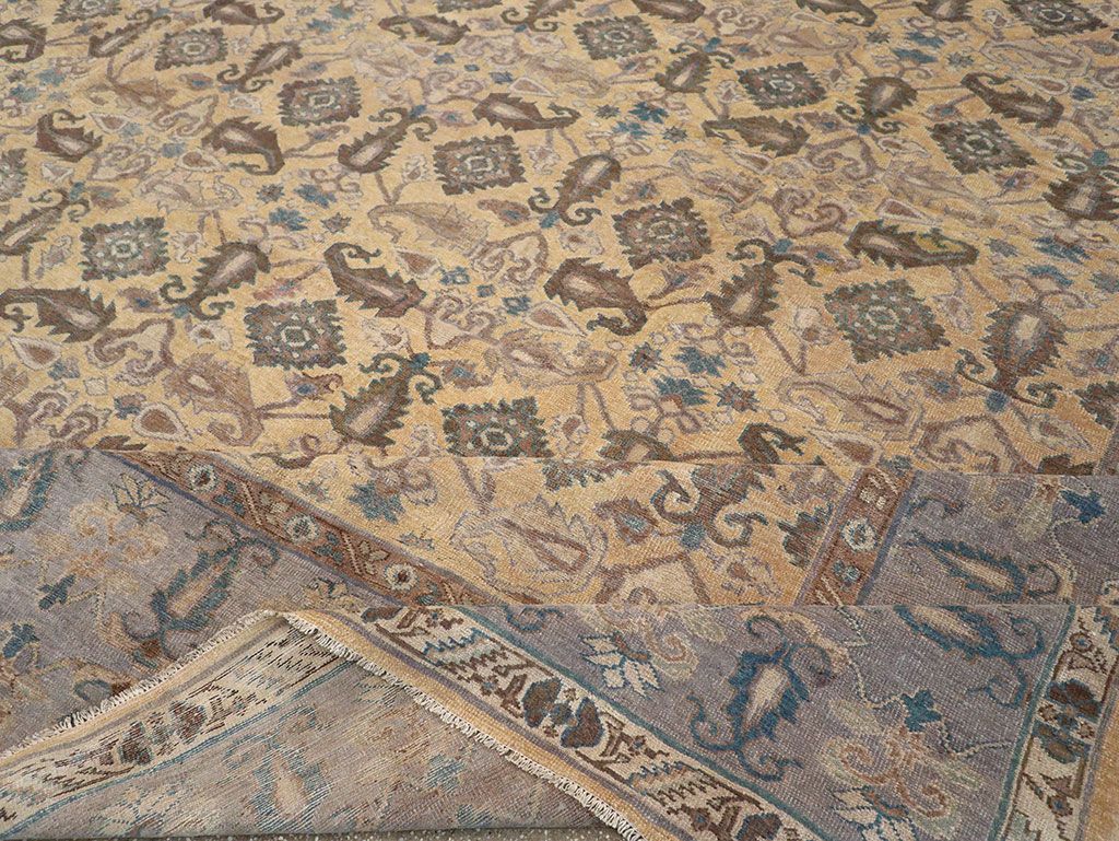 Antique Indian Lahore Large Square Room Size Carpet, No.22327 - Staging