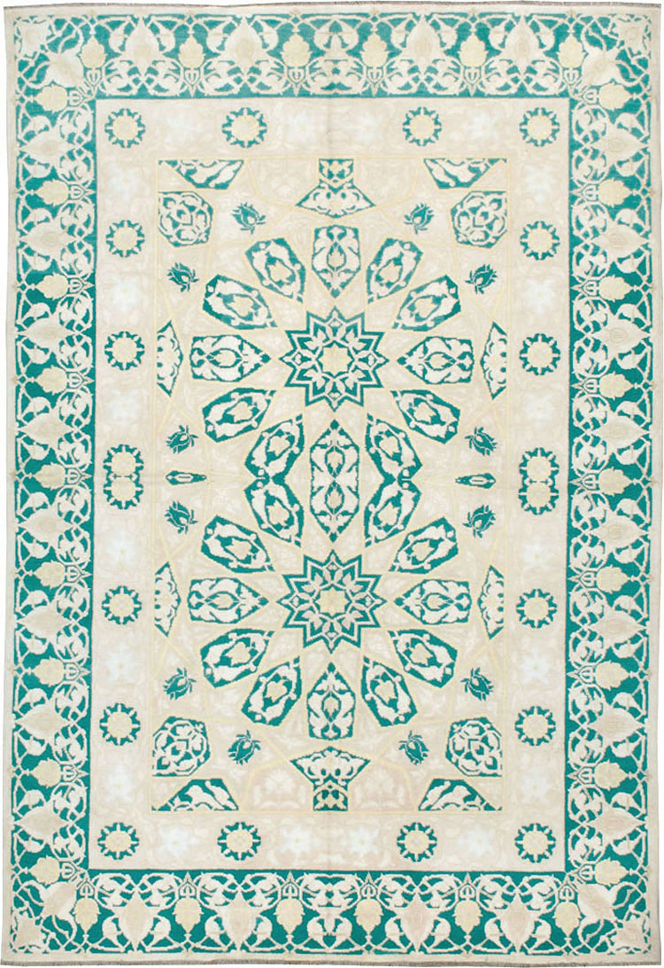 Vintage Indian Cotton Agra Carpet, No.22328 - Staging