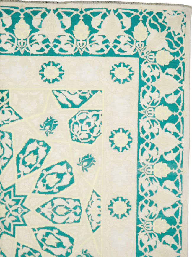 Vintage Indian Cotton Agra Carpet, No.22328 - Staging