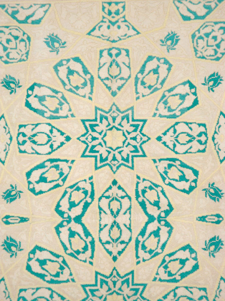 Vintage Indian Cotton Agra Carpet, No.22328 - Staging