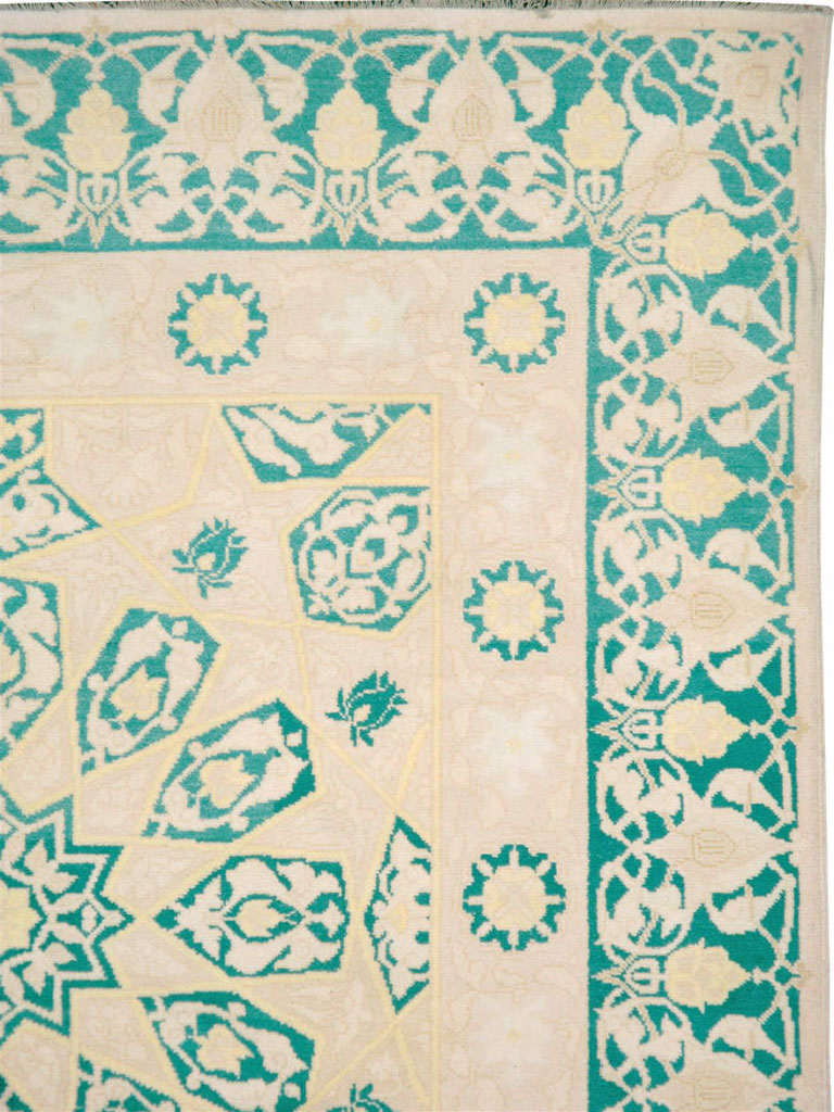 Vintage Indian Cotton Agra Carpet, No.22328 - Staging