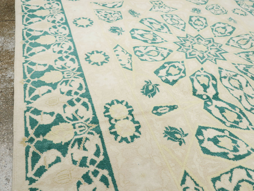 Vintage Indian Cotton Agra Carpet, No.22328 - Staging