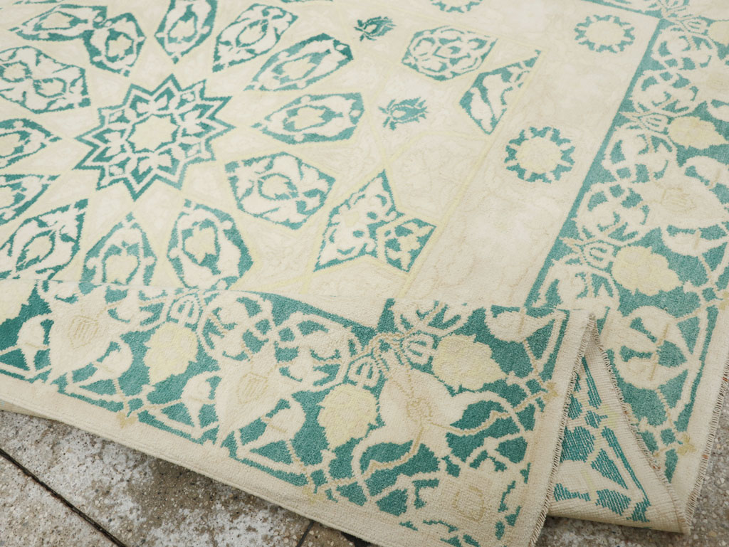 Vintage Indian Cotton Agra Carpet, No.22328 - Staging