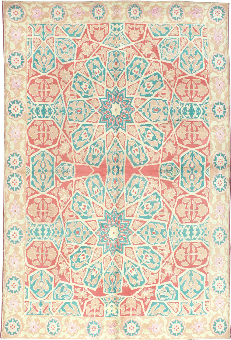 Vintage Indian Cotton Agra Rug, No.22333 - Staging