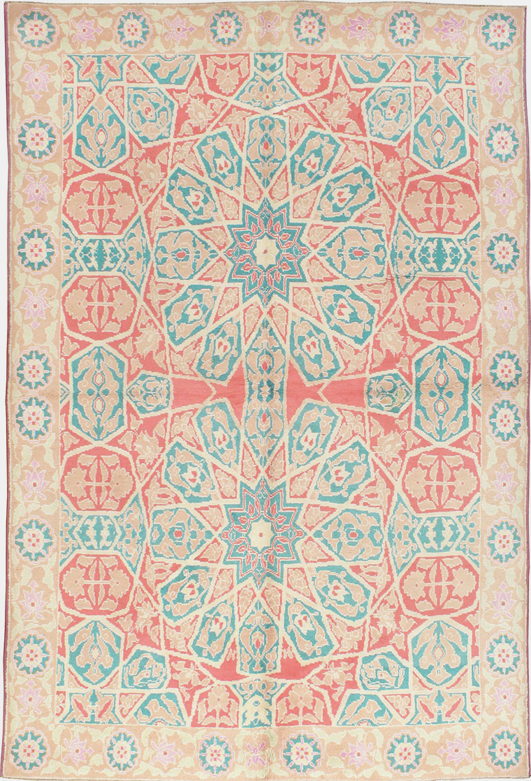 Vintage Indian Cotton Agra Rug, No.22333 - Staging