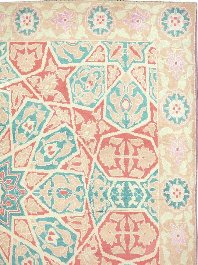 Vintage Indian Cotton Agra Rug, No.22333 - Staging