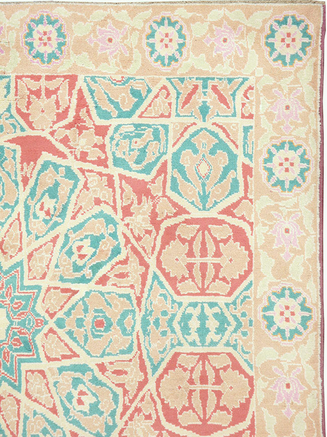 Vintage Indian Cotton Agra Rug, No.22333 - Staging