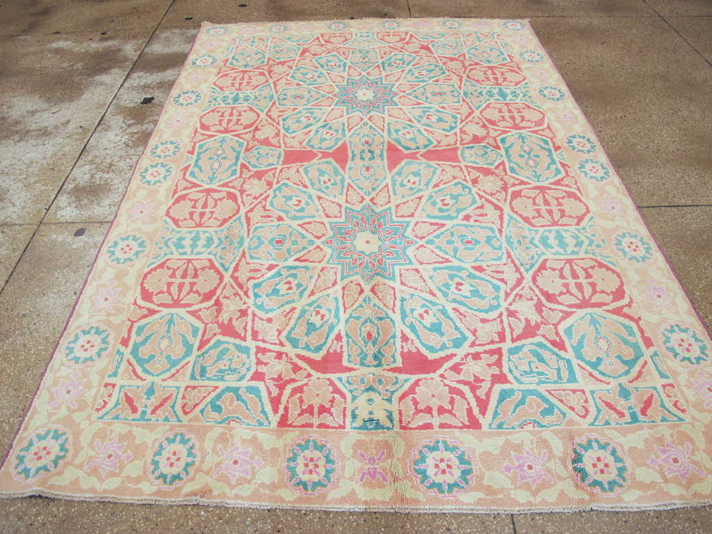 Vintage Indian Cotton Agra Rug, No.22333 - Staging