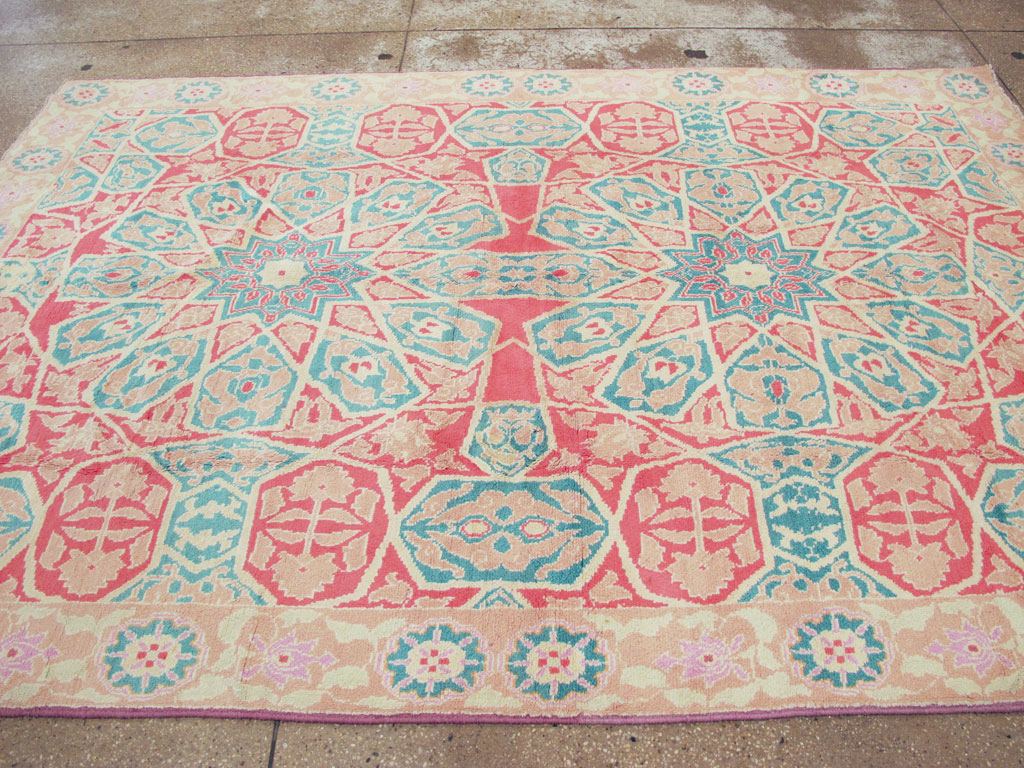 Vintage Indian Cotton Agra Rug, No.22333 - Staging