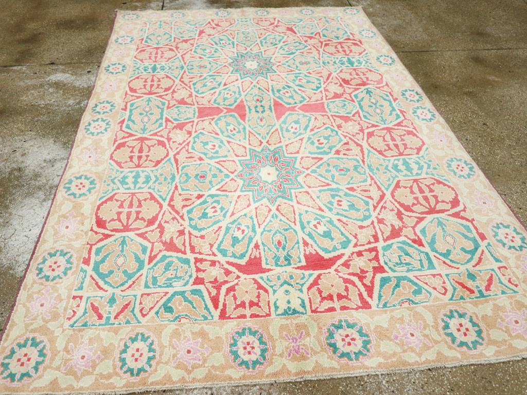 Vintage Indian Cotton Agra Rug, No.22333 - Staging