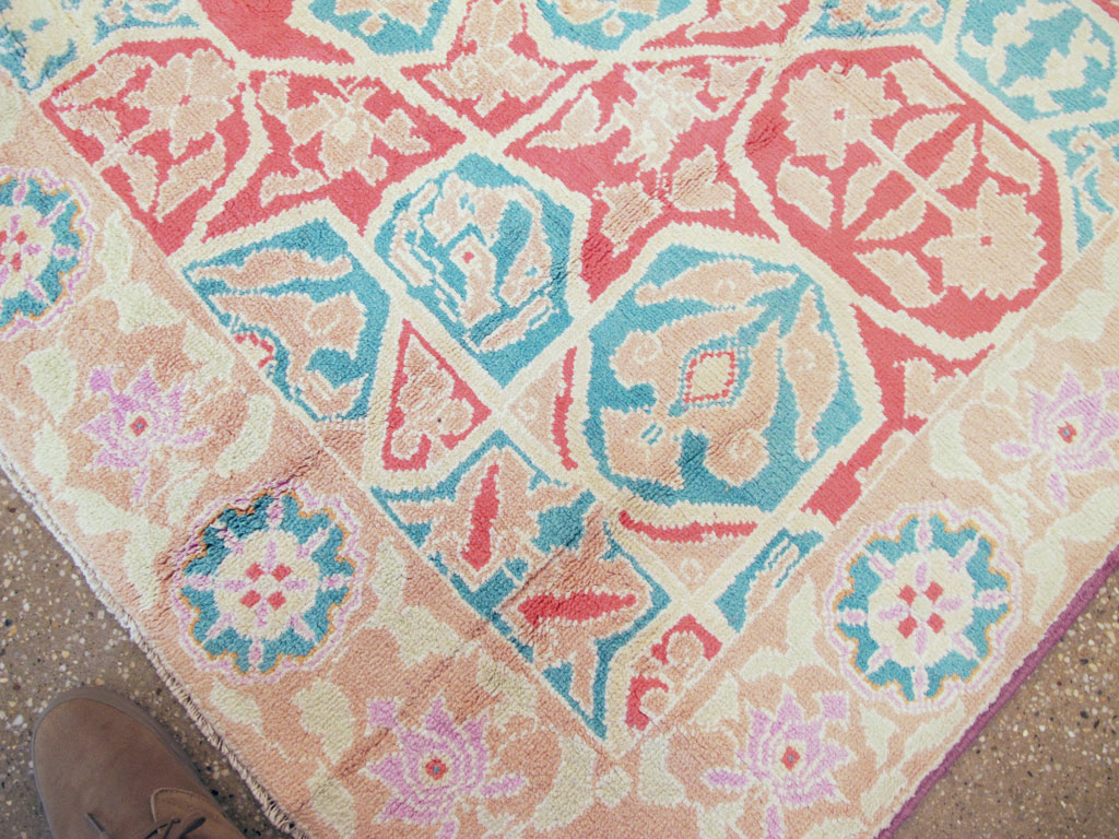 Vintage Indian Cotton Agra Rug, No.22333 - Staging