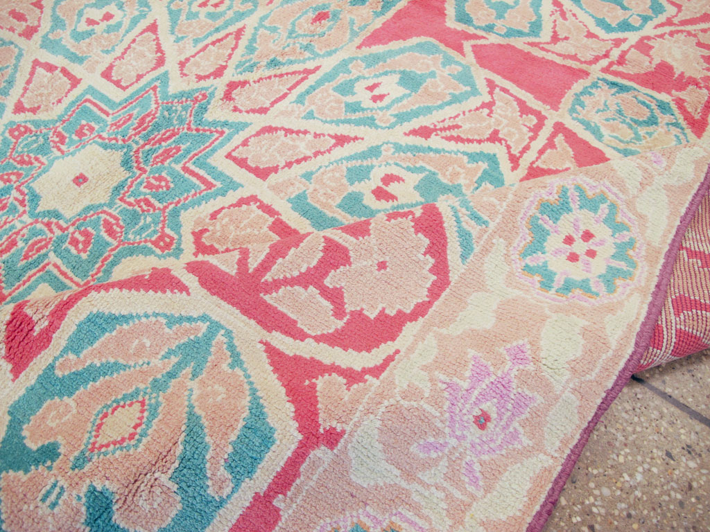 Vintage Indian Cotton Agra Rug, No.22333 - Staging