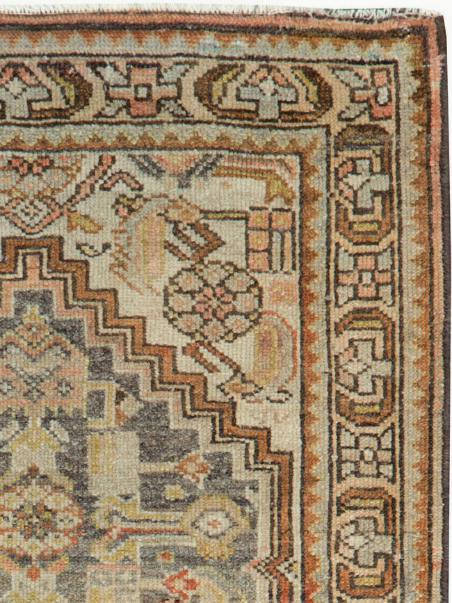 Antique Persian Malayer Throw Rug, No.22344 - Staging