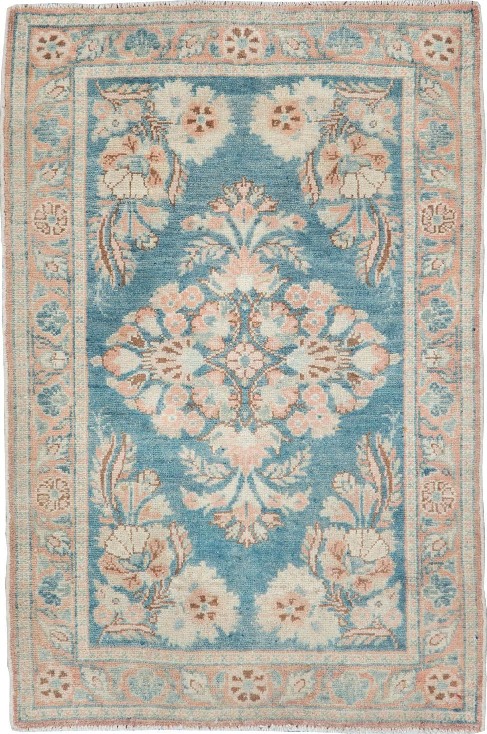 Vintage Persian Malayer Throw Rug, No.22345 - Staging