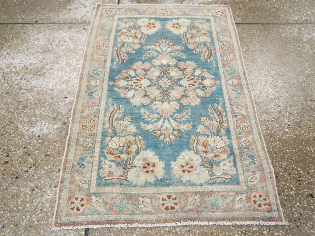 Vintage Persian Malayer Throw Rug, No.22345 - Staging