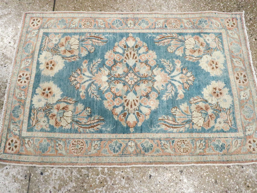 Vintage Persian Malayer Throw Rug, No.22345 - Staging