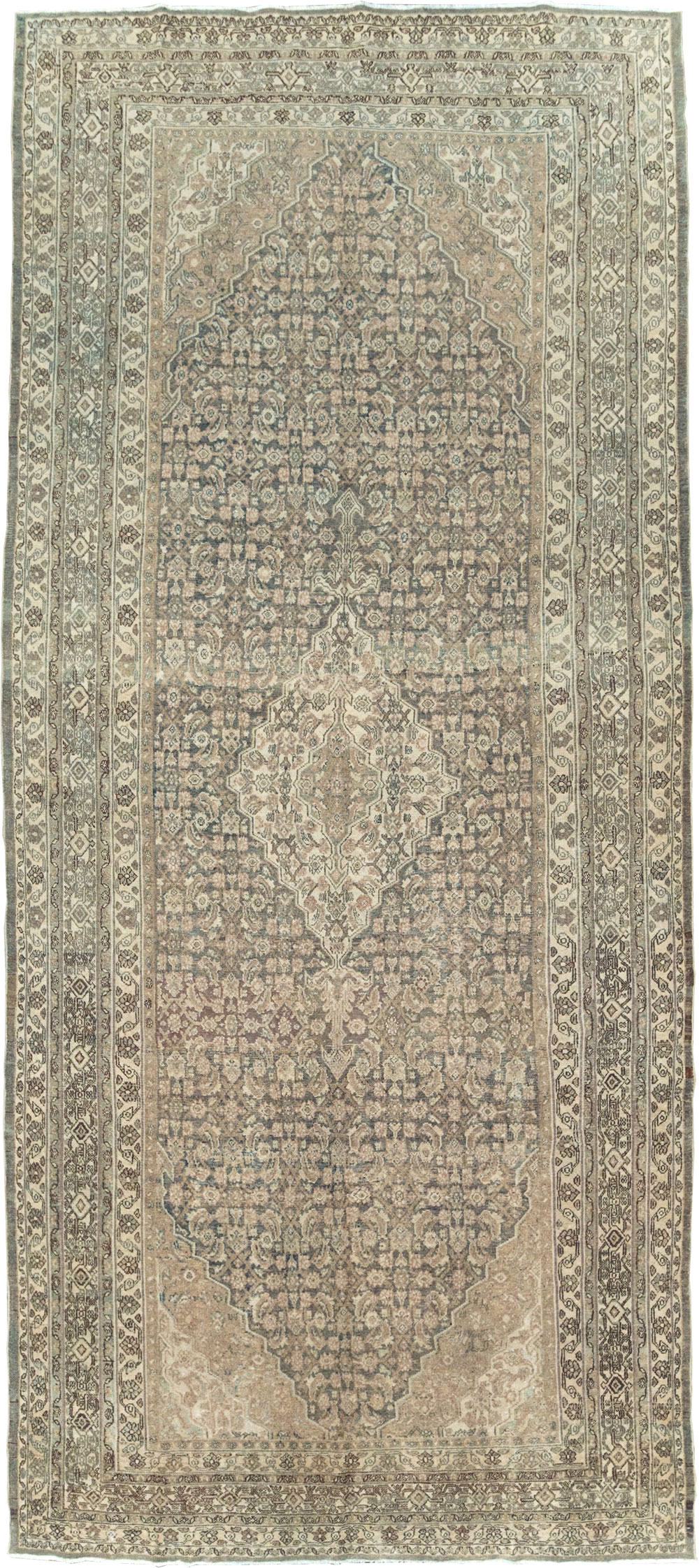 Antique Bibikabad Gallery Carpet, No.22357 - Staging